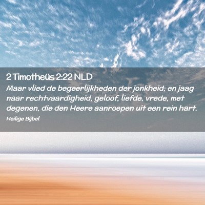 Picture 02 - 2 Timotheüs 2:22 NLD - Maar vlied de begeerlijkheden der jonkheid; en - Bible Verse Picture