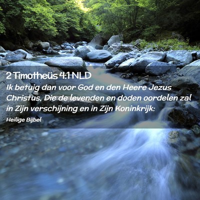 Picture 02 - 2 Timotheüs 4:1 NLD - Ik betuig dan voor God en den Heere Jezus - Bible Verse Picture