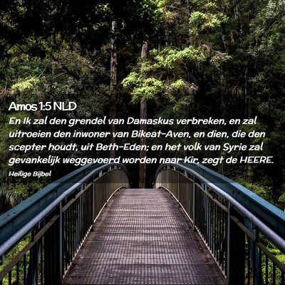 Picture 02 - Amos 1:5 NLD - En Ik zal den grendel van Damaskus verbreken, en - Bible Verse Picture