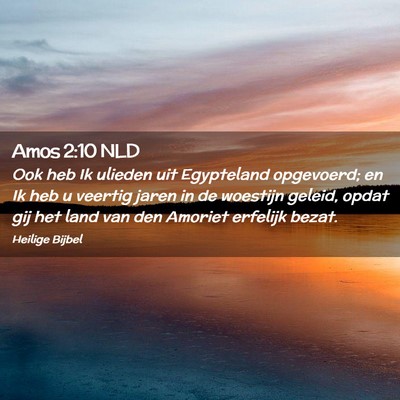 Picture 02 - Amos 2:10 NLD - Ook heb Ik ulieden uit Egypteland opgevoerd; en - Bible Verse Picture