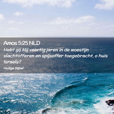 Picture 02 - Amos 5:25 NLD - Hebt gij Mij veertig jaren in de woestijn - Bible Verse Picture