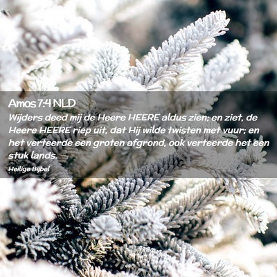 Picture 02 - Amos 7:4 NLD - Wijders deed mij de Heere HEERE aldus zien; en - Bible Verse Picture