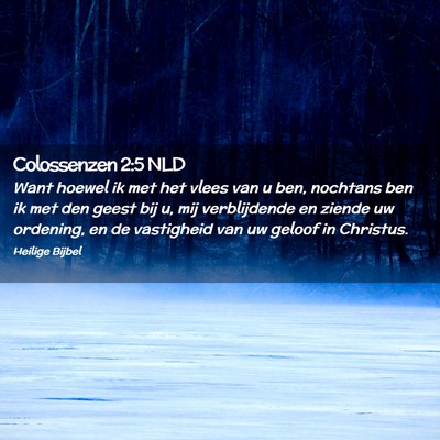 Picture 02 - Colossenzen 2:5 NLD - Want hoewel ik met het vlees van u ben, nochtans - Bible Verse Picture