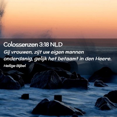 Picture 02 - Colossenzen 3:18 NLD - Gij vrouwen, zijt uw eigen mannen onderdanig, - Bible Verse Picture