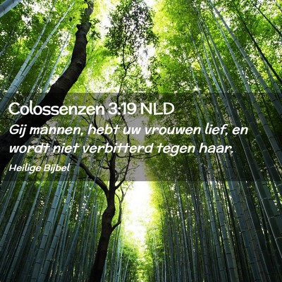 Picture 02 - Colossenzen 3:19 NLD - Gij mannen, hebt uw vrouwen lief, en wordt niet - Bible Verse Picture