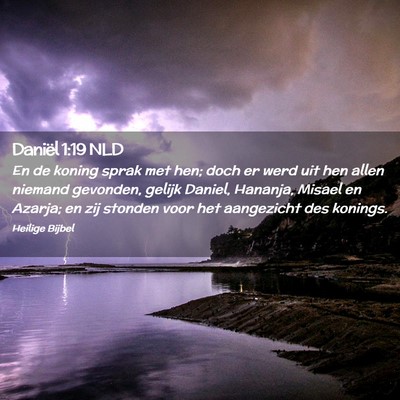 Picture 02 - Daniël 1:19 NLD - En de koning sprak met hen; doch er werd uit hen - Bible Verse Picture