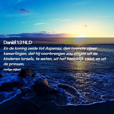 Picture 02 - Daniël 1:3 NLD - En de koning zeide tot Aspenaz, den overste - Bible Verse Picture