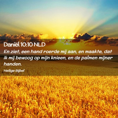 Picture 02 - Daniël 10:10 NLD - En ziet, een hand roerde mij aan, en maakte, dat - Bible Verse Picture