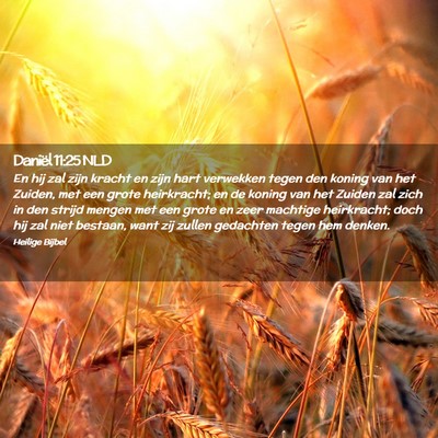Picture 02 - Daniël 11:25 NLD - En hij zal zijn kracht en zijn hart verwekken - Bible Verse Picture