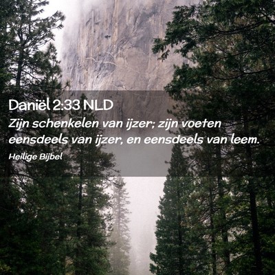Picture 02 - Daniël 2:33 NLD - Zijn schenkelen van ijzer; zijn voeten eensdeels - Bible Verse Picture