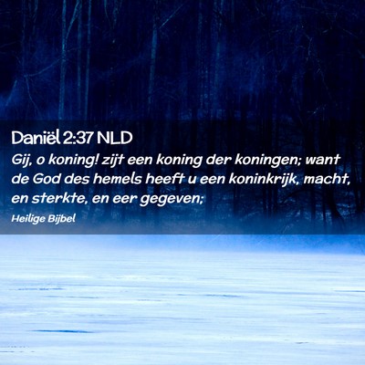 Picture 02 - Daniël 2:37 NLD - Gij, o koning! zijt een koning der koningen; want - Bible Verse Picture