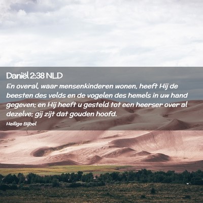 Picture 02 - Daniël 2:38 NLD - En overal, waar mensenkinderen wonen, heeft Hij - Bible Verse Picture