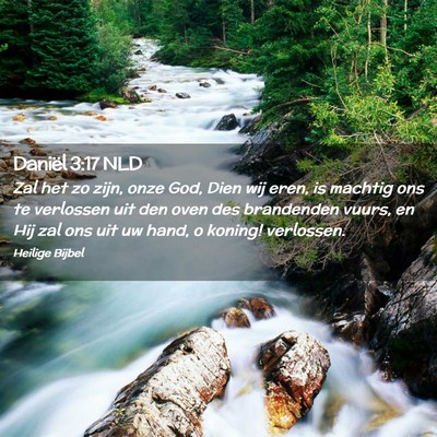 Picture 02 - Daniël 3:17 NLD - Zal het zo zijn, onze God, Dien wij eren, is - Bible Verse Picture