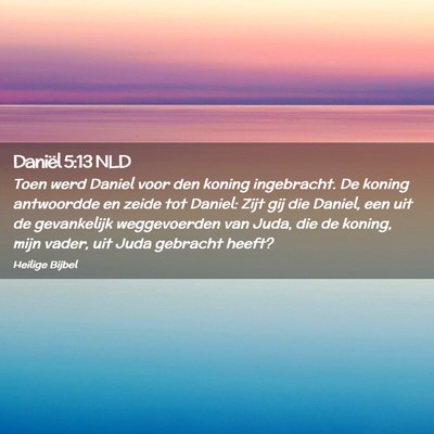 Picture 02 - Daniël 5:13 NLD - Toen werd Daniel voor den koning ingebracht. De - Bible Verse Picture