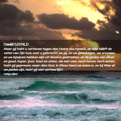 Picture 02 - Daniël 5:23 NLD - Maar gij hebt u verheven tegen den Heere des - Bible Verse Picture