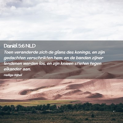 Picture 02 - Daniël 5:6 NLD - Toen veranderde zich de glans des konings, en - Bible Verse Picture