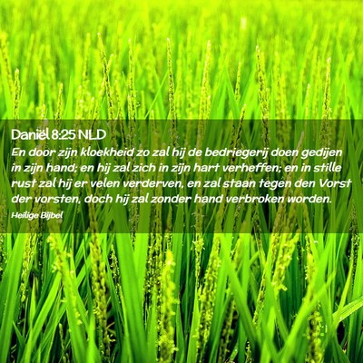 Picture 02 - Daniël 8:25 NLD - En door zijn kloekheid zo zal hij de bedriegerij - Bible Verse Picture