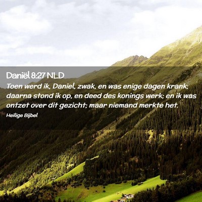 Picture 02 - Daniël 8:27 NLD - Toen werd ik, Daniel, zwak, en was enige dagen - Bible Verse Picture