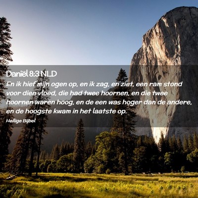 Picture 02 - Daniël 8:3 NLD - En ik hief mijn ogen op, en ik zag, en ziet, een - Bible Verse Picture