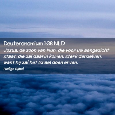 Picture 02 - Deuteronomium 1:38 NLD - Jozua, de zoon van Nun, die voor uw aangezicht - Bible Verse Picture