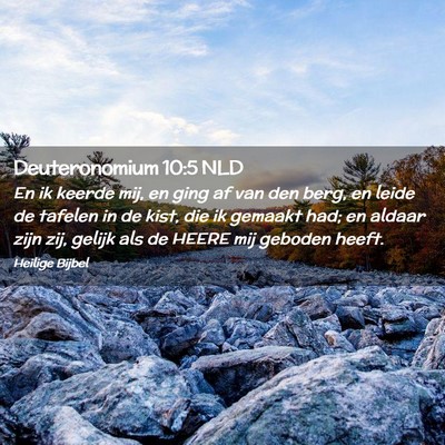 Picture 02 - Deuteronomium 10:5 NLD - En ik keerde mij, en ging af van den berg, en - Bible Verse Picture