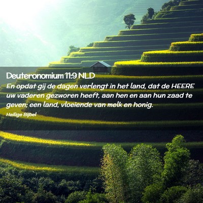 Picture 02 - Deuteronomium 11:9 NLD - En opdat gij de dagen verlengt in het land, dat - Bible Verse Picture