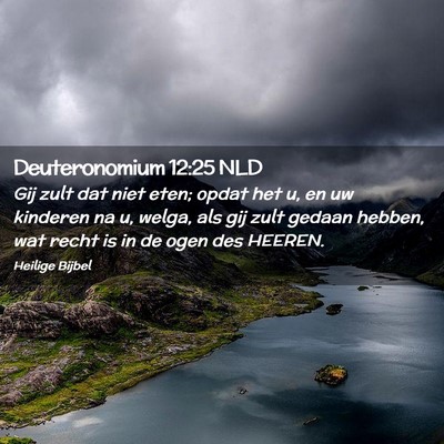 Picture 02 - Deuteronomium 12:25 NLD - Gij zult dat niet eten; opdat het u, en uw - Bible Verse Picture