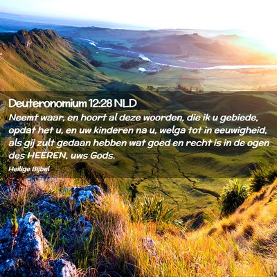 Picture 02 - Deuteronomium 12:28 NLD - Neemt waar, en hoort al deze woorden, die ik u - Bible Verse Picture
