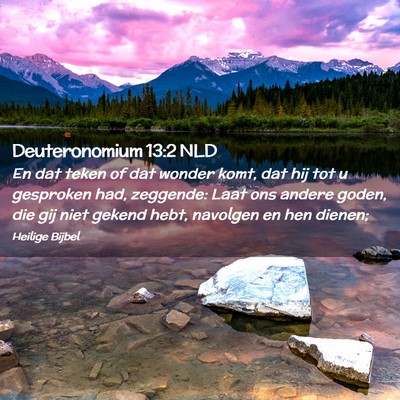 Picture 02 - Deuteronomium 13:2 NLD - En dat teken of dat wonder komt, dat hij tot u - Bible Verse Picture