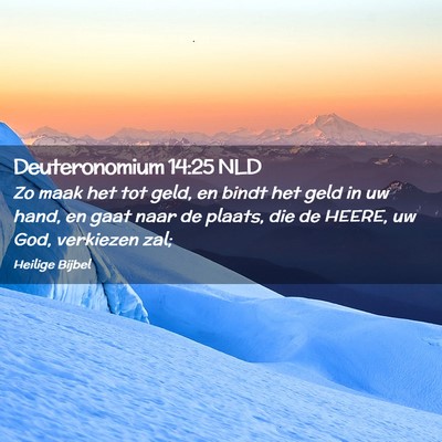 Picture 02 - Deuteronomium 14:25 NLD - Zo maak het tot geld, en bindt het geld in uw - Bible Verse Picture