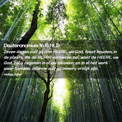 Picture 02 - Deuteronomium 16:15 NLD - Zeven dagen zult gij den HEERE, uw God, feest - Bible Verse Picture