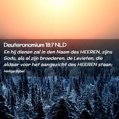 Picture 02 - Deuteronomium 18:7 NLD - En hij dienen zal in den Naam des HEEREN, zijns - Bible Verse Picture