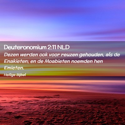 Picture 02 - Deuteronomium 2:11 NLD - Dezen werden ook voor reuzen gehouden, als de - Bible Verse Picture