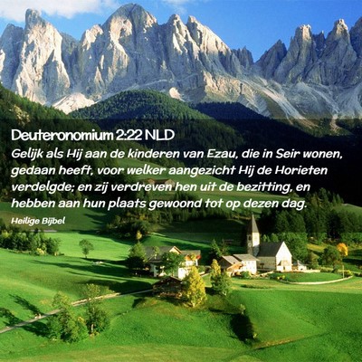 Picture 02 - Deuteronomium 2:22 NLD - Gelijk als Hij aan de kinderen van Ezau, die in - Bible Verse Picture