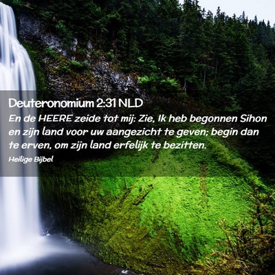 Picture 02 - Deuteronomium 2:31 NLD - En de HEERE zeide tot mij: Zie, Ik heb begonnen - Bible Verse Picture