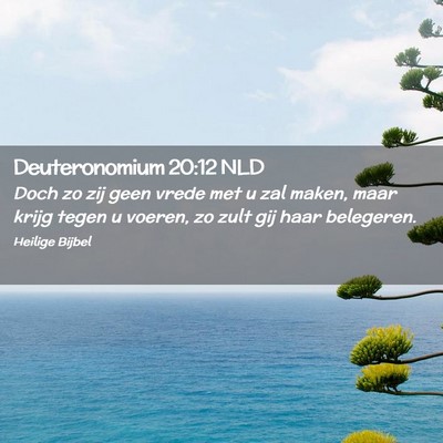 Picture 02 - Deuteronomium 20:12 NLD - Doch zo zij geen vrede met u zal maken, maar - Bible Verse Picture
