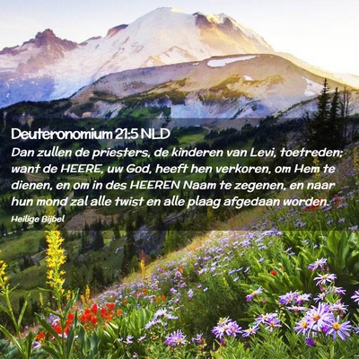 Picture 02 - Deuteronomium 21:5 NLD - Dan zullen de priesters, de kinderen van Levi, - Bible Verse Picture