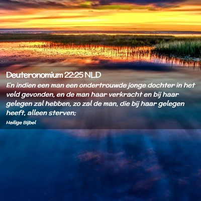 Picture 02 - Deuteronomium 22:25 NLD - En indien een man een ondertrouwde jonge dochter - Bible Verse Picture