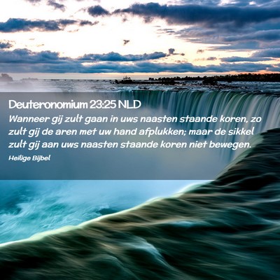 Picture 02 - Deuteronomium 23:25 NLD - Wanneer gij zult gaan in uws naasten staande - Bible Verse Picture