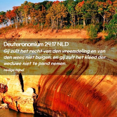 Picture 02 - Deuteronomium 24:17 NLD - Gij zult het recht van den vreemdeling en van den - Bible Verse Picture