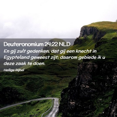 Picture 02 - Deuteronomium 24:22 NLD - En gij zult gedenken, dat gij een knecht in - Bible Verse Picture