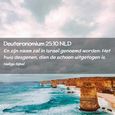 Picture 02 - Deuteronomium 25:10 NLD - En zijn naam zal in Israel genoemd worden: Het - Bible Verse Picture