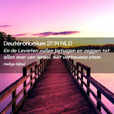 Picture 02 - Deuteronomium 27:14 NLD - En de Levieten zullen betuigen en zeggen tot - Bible Verse Picture