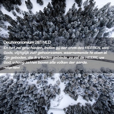 Picture 02 - Deuteronomium 28:1 NLD - En het zal geschieden, indien gij der stem des - Bible Verse Picture
