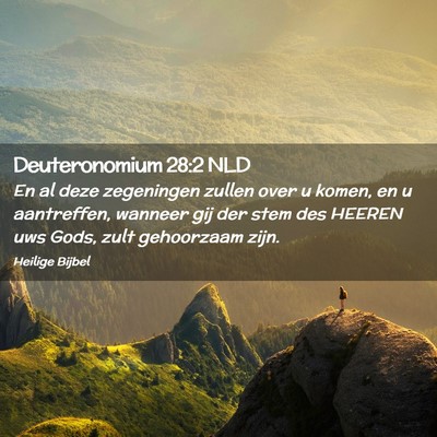 Picture 02 - Deuteronomium 28:2 NLD - En al deze zegeningen zullen over u komen, en u - Bible Verse Picture