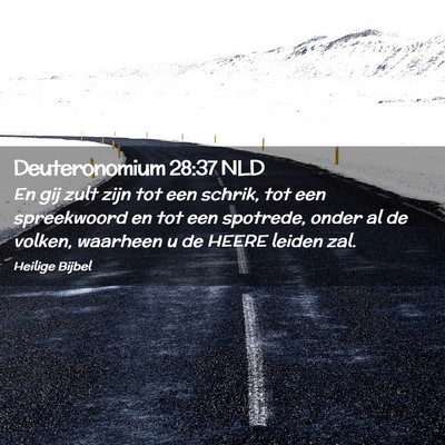 Picture 02 - Deuteronomium 28:37 NLD - En gij zult zijn tot een schrik, tot een - Bible Verse Picture
