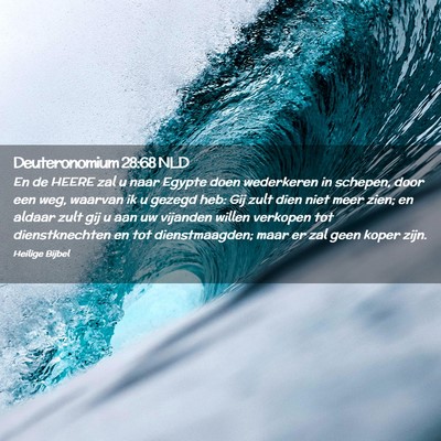 Picture 02 - Deuteronomium 28:68 NLD - En de HEERE zal u naar Egypte doen wederkeren in - Bible Verse Picture