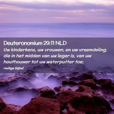 Picture 02 - Deuteronomium 29:11 NLD - Uw kinderkens, uw vrouwen, en uw vreemdeling, die - Bible Verse Picture