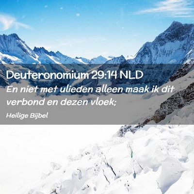 Picture 02 - Deuteronomium 29:14 NLD - En niet met ulieden alleen maak ik dit verbond en - Bible Verse Picture