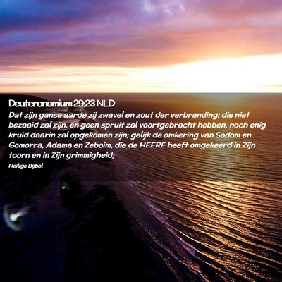 Picture 02 - Deuteronomium 29:23 NLD - Dat zijn ganse aarde zij zwavel en zout der - Bible Verse Picture